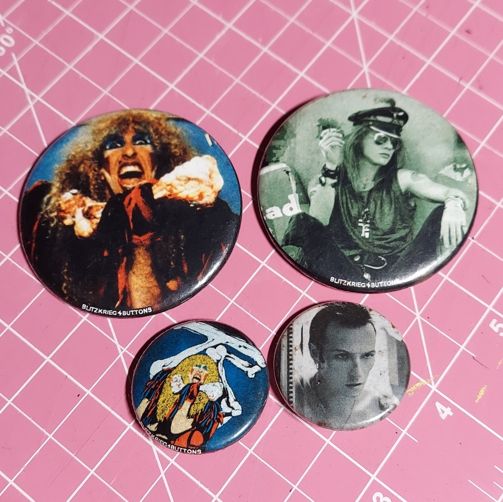 Lot Pinback Buttons 80s/90s Musicians